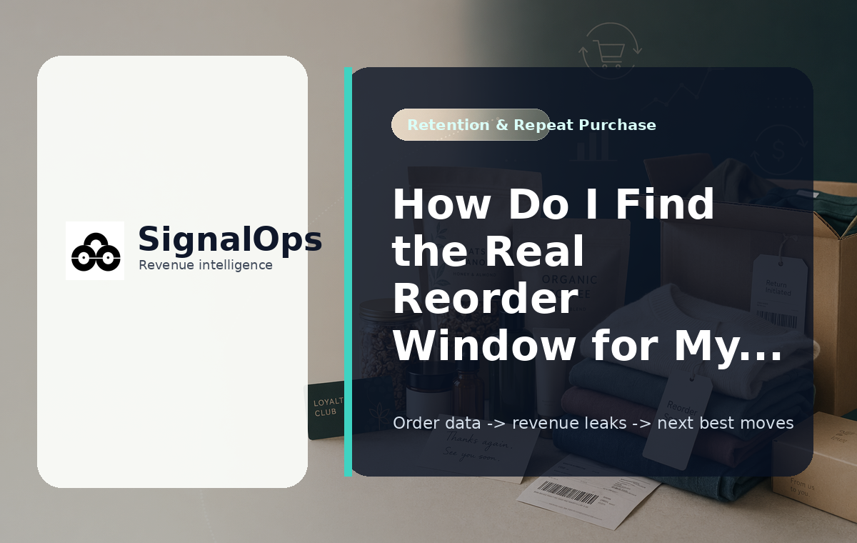 How Do I Find the Real Reorder Window for My Top Products? visual