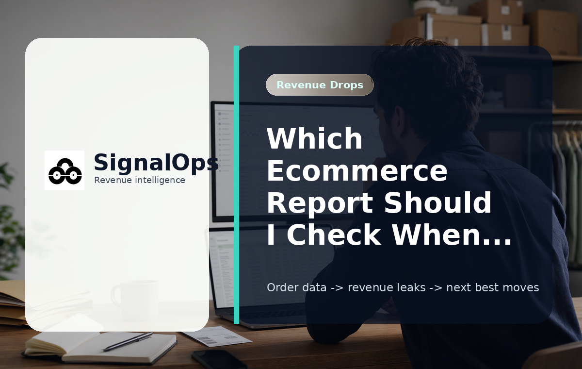 Which Ecommerce Report Should I Check When Revenue Is Down? visual